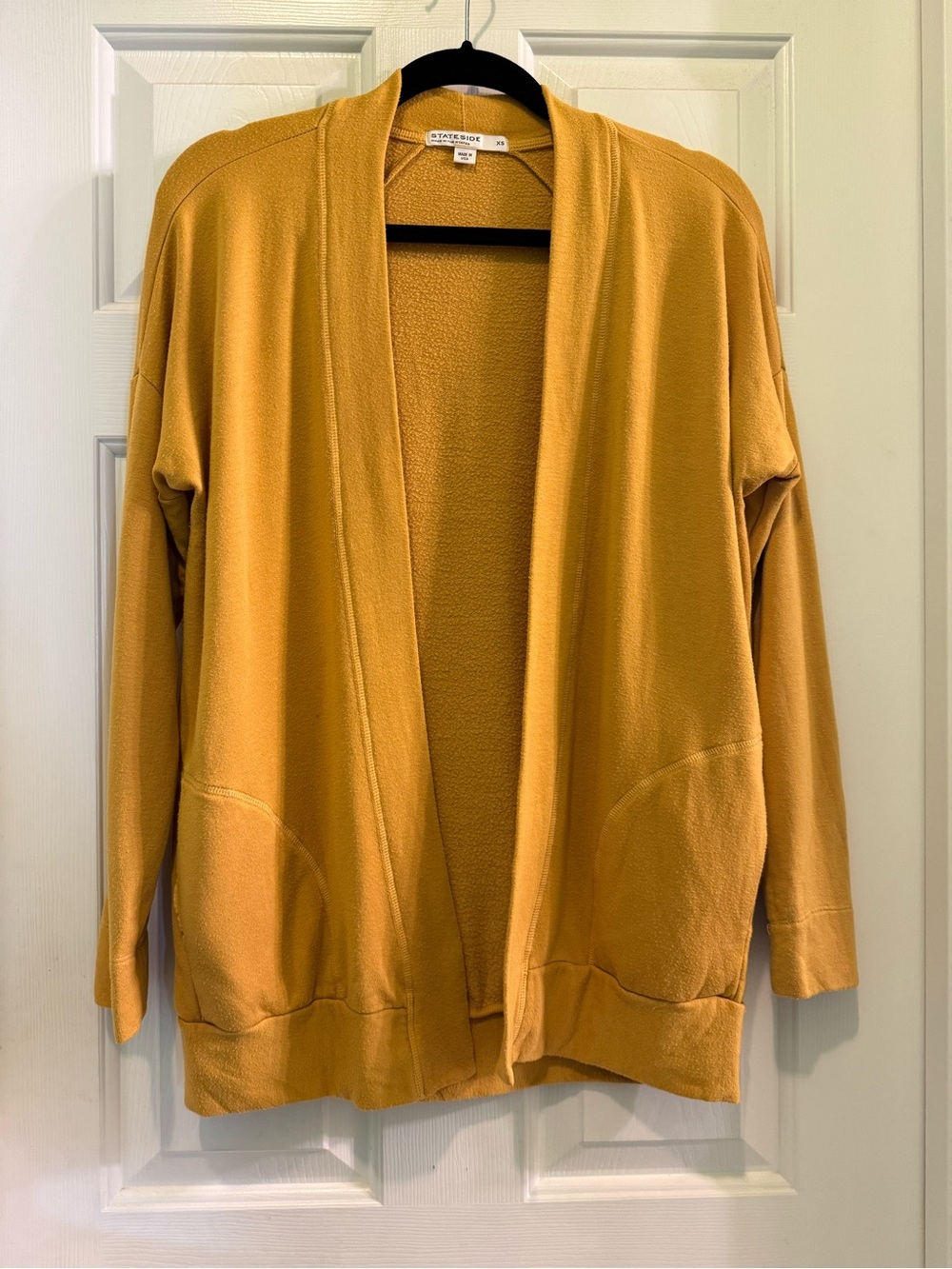 Stateside Open-Front Cardigan Sweater - Mustard